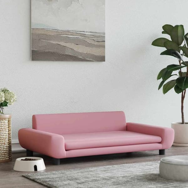 Hundbädd rosa 100x54x33 cm sammet