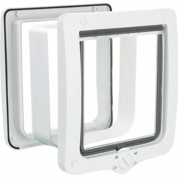 BEGAGNAD Kattlucka Trixie Vit Plast (Renoverade A)