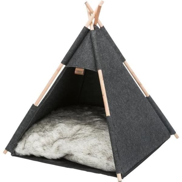 TRIXIE Tipi-suoja - Huopa - 55 × 65 × 55 cm - Antrasiitti
