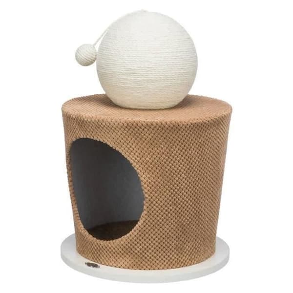TRIXIE Cozy Shelter - Raapimispallolla - ø 36 × 50 cm - Taupe