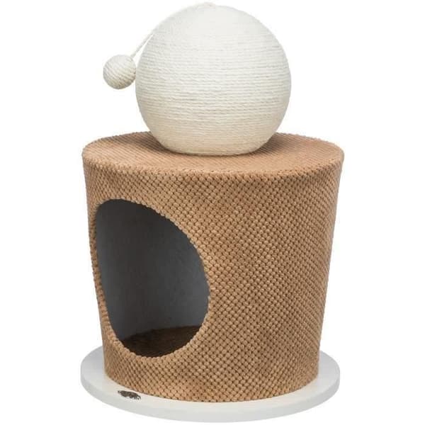 TRIXIE Cozy Shelter - Raapimispallolla - ø 36 × 50 cm - Taupe
