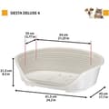 Pikkukuva 2 / 6: SIESTA DELUXE -kori Koko 4 - 61,5 * 45 * 21,5 cm - Vaaleanharmaa - FERPLAST