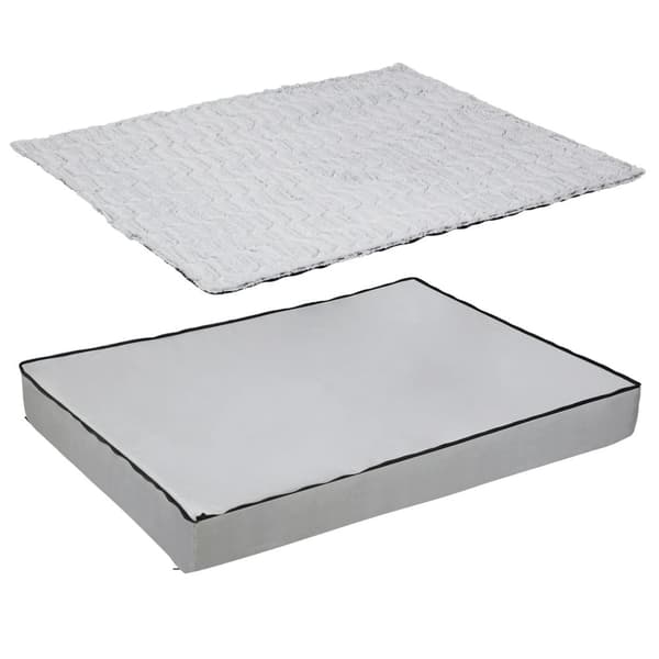 Ortopedinen koiranpeti, irrotettava päällinen, vedenpitävä vuori,Harmaa, XL
