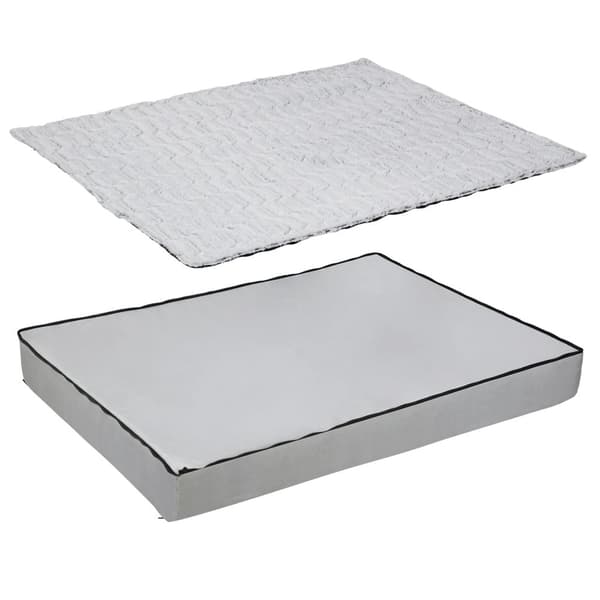 Ortopedinen koiranpeti, irrotettava päällinen, vedenpitävä vuori,Harmaa, XL