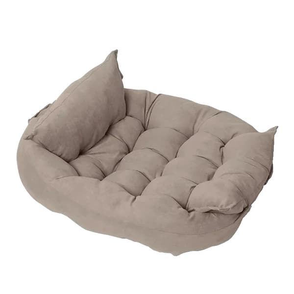 Lemmikkikoiran peti, irrotettava päällinen, käsin pestävä, yksivärinen malli,L-94cmX67cmX5cm, Khaki