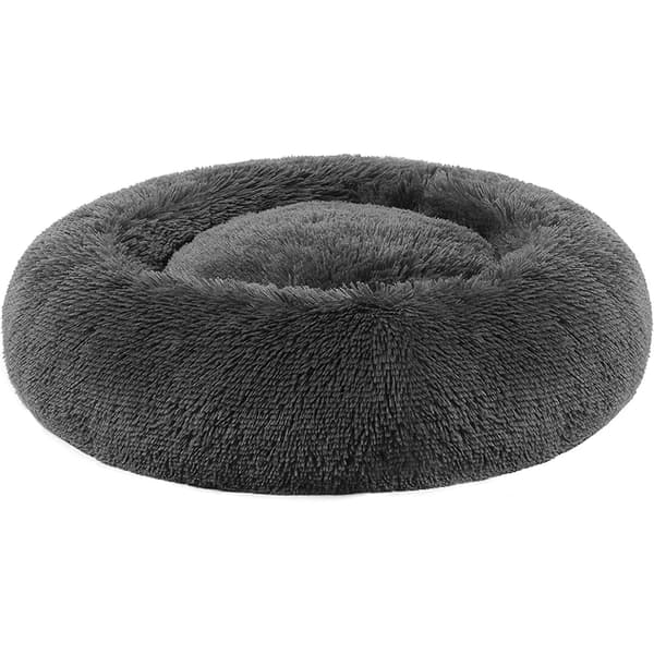 Rund Katteseng, Blød Corduroy, Åndbar Design,GRÅ, XL