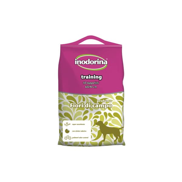 Pute for valpetrening Inodorina Training Wild Flower 60 x 90 cm Hvit Tekstil (10 enheter)