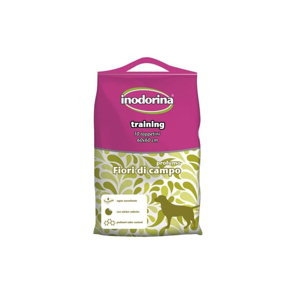 Pute for valpetrening Inodorina WILD FLOWER 60 x 60 cm (10 enheter)