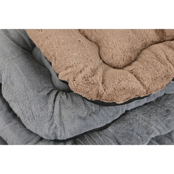 Hundeseng Home ESPRIT Brun Grå Camel Lysegrå Mørkegrå 90 X 63 X 10 CM 2 enheder