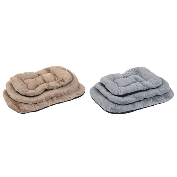 Hundeseng Home ESPRIT Brun Grå Camel Lysegrå Mørkegrå 90 X 63 X 10 CM 2 enheder