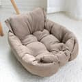 Miniatyrbillede 2 af 2: Pet Bed Mat, 100% Bomuld, Aftageligt Betræk, Maskinvaskbart,Brun, M