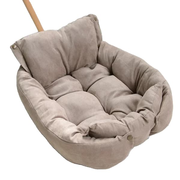 Pet Bed Mat, 100% Bomuld, Aftageligt Betræk, Maskinvaskbart,Brun, M