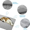 Miniatyrbild 4 av 9: Lollanda  Kylmatta för Hund & Katt, Kylmatta för husdjur, Kyldyna som svalkar, kylmatta för katt och små hundar – Självkylande, Blå/Grå