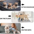 Miniatyrbild 6 av 9: Lollanda  Kylmatta för Hund & Katt, Kylmatta för husdjur, Kyldyna som svalkar, kylmatta för katt och små hundar – Självkylande, Blå/Grå