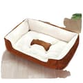 Miniatyrbillede 1 af 2: Pet Bed, Åndbar, Komfortabel,L80x60x15cm, Kaffe