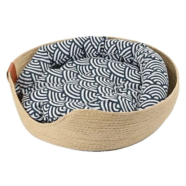 Kissansänky, irrotettava päällinen, mukava muotoilu,L 45cm enintään 7.5kg, Lemmikkisänky tyynyllä