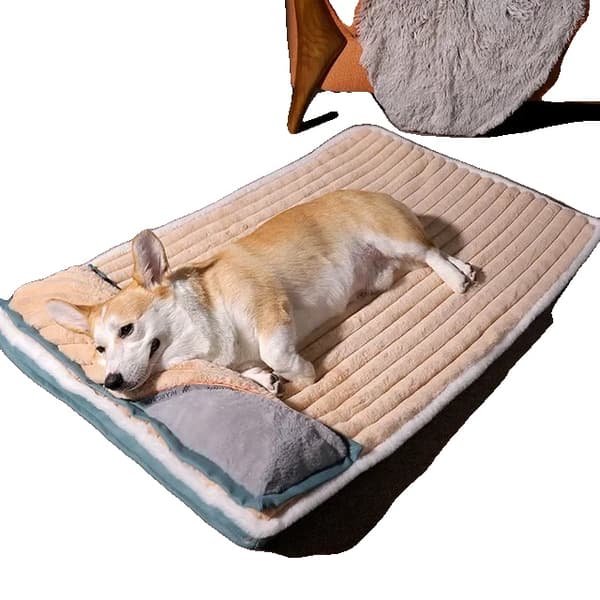 Koiranpeti, ympäristöystävällinen, kestävä rakenne,L 97x66x4.5cm, Kahvia