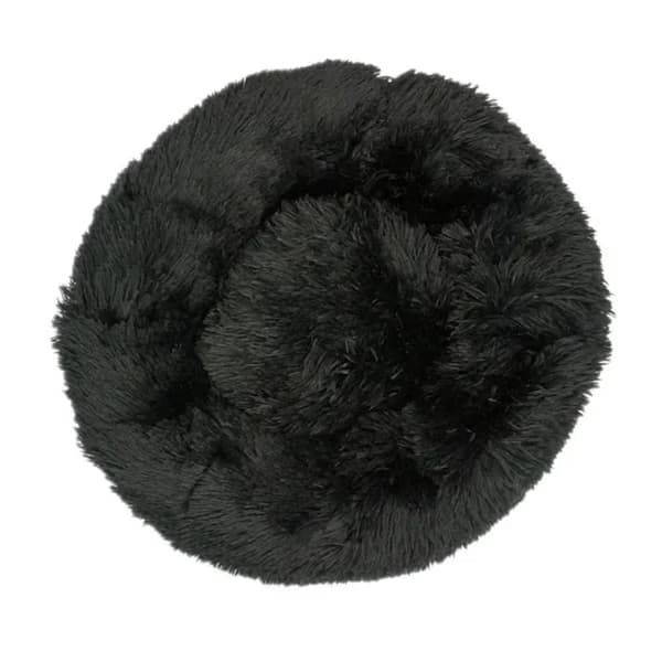 Hundeseng, blødt plysmateriale, skridsikker design,Sort, 80cm