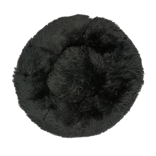 Hundeseng, blødt plysmateriale, skridsikker design,Sort, 80cm