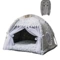 Miniatyrbillede 1 af 2: Kattekurv, Behageligt Design, Nem at Rengøre,XS 36X36X32CM, Grå Prinsesse Seng