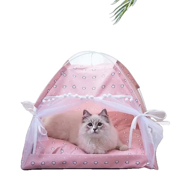 Kattekurv, Behageligt Design, Nem at Rengøre,Pink killing, L 60X60X50CM