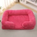 Miniatyrbillede 2 af 2: Hundesofa, Vaskbart Betræk, Ortopædisk Støtte,Rosa farve, XL 100x60x18cm