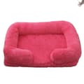 Miniatyrbillede 1 af 2: Hundesofa, Vaskbart Betræk, Ortopædisk Støtte,Rosa farve, XL 100x60x18cm