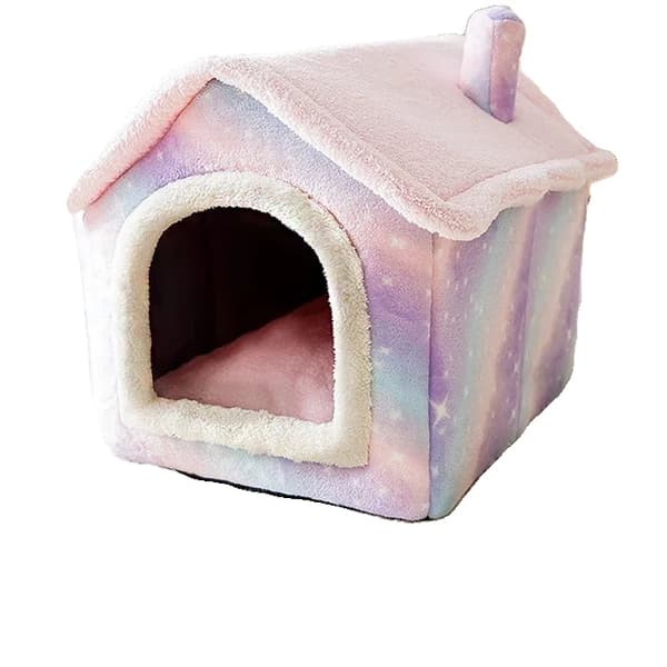 Kattebed, Lukkede Design, Blødt Materiale,Pink, L