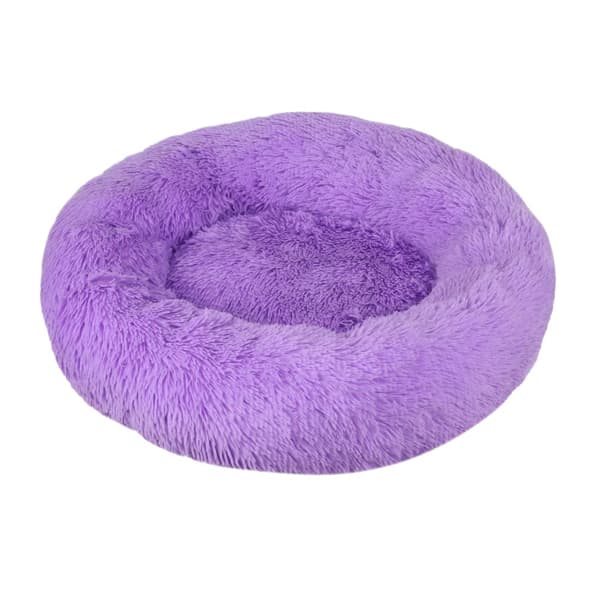 Pet Bed, Blødt Plys Materiale, Ledstøtte,XXL 80CM, lilla