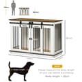 Miniatyrbillede 3 af 8: Hundebur, 120x60x88.5 cm, Hvid