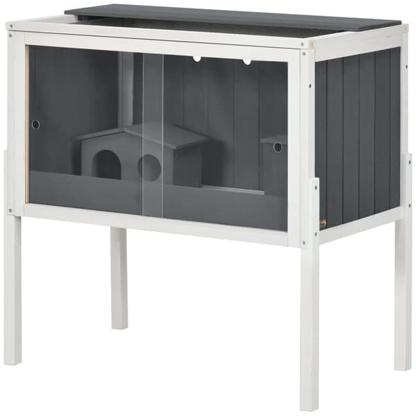 Hamsterbur, 82x45x81 cm, Grå