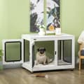 Miniatyrbillede 2 af 9: Hundebur, 94x60x71.5 cm, Hvid+Sort