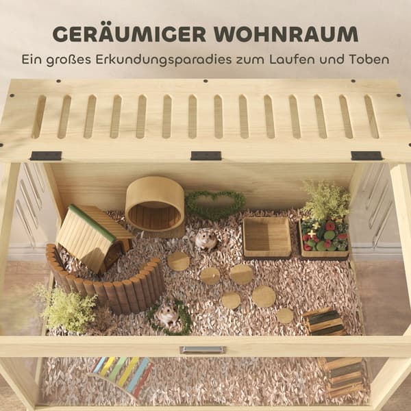 Hamsterbur, 83.2x50x103 cm, Naturtræ