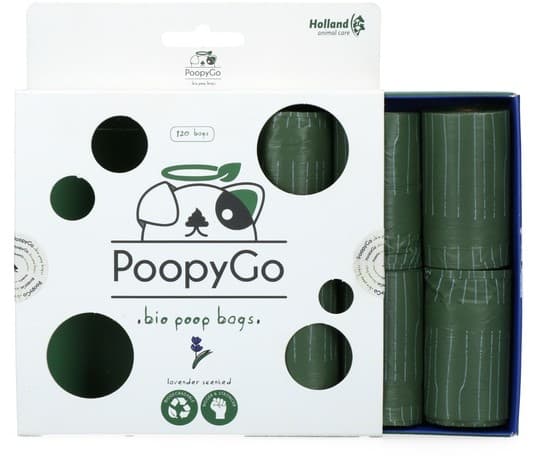 PoopyGo miljövänlig 480 st. (8x15 påsar) Lavendel doft