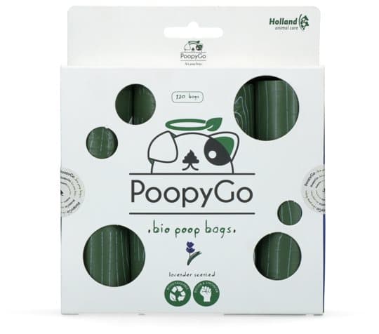 PoopyGo miljøvenlig 480 stk. (8x15 poser) Lavendel duft