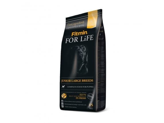 FITMIN For Life Junior Large Breed, Valp, 15 kg, Jätte (> 45kg), Maxi (26 - 44 kg), Vitamin A,Vitamin B1,Vitamin B12,Vitamin B2,Vitamin B6,Vitamin B9