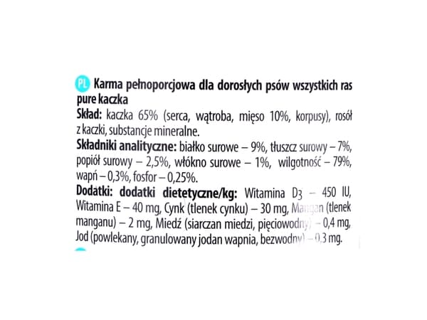 Dolina Noteci Premium Pure Duck - Märkäruoka koirille 400 g
