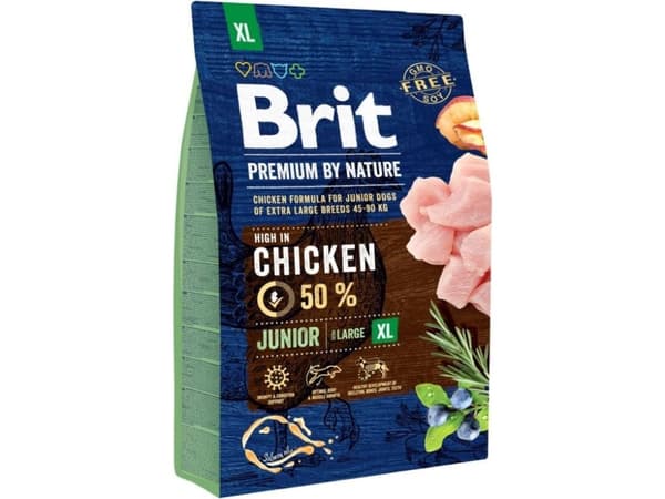 Brit Premium JUNIOR XL, Valp, Alla raser, Jätte (> 45kg), Kyckling, 3 kg