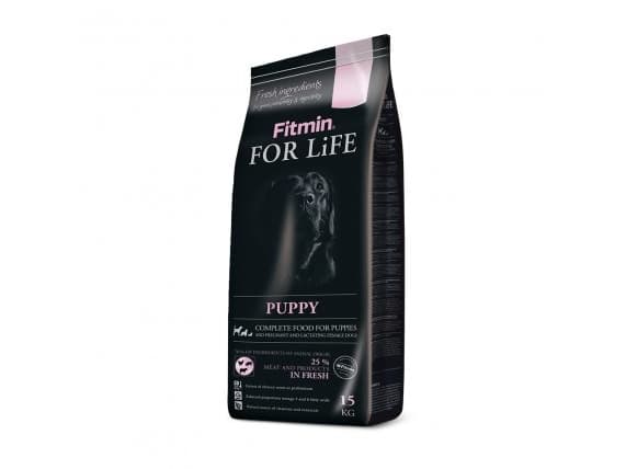 FITMIN For Life Puppy, Valp, 15 kg, Vitamin A,Vitamin B1,Vitamin B12,Vitamin B2,Vitamin B6,Vitamin B9 (folic acid),Vitamin C,Vitamin..., Hud och päls