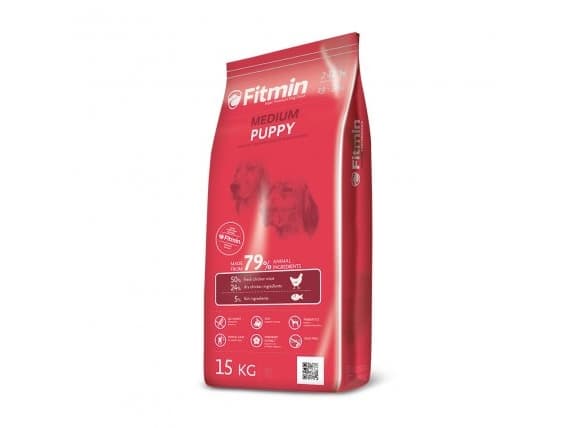 FITMIN Medium Puppy, Valp, Medium (11 - 25 kg), Vitamin A,Vitamin B1,Vitamin B12,Vitamin B2,Vitamin B6,Vitamin B9 (folic acid),Vitamin C,Vitamin...,