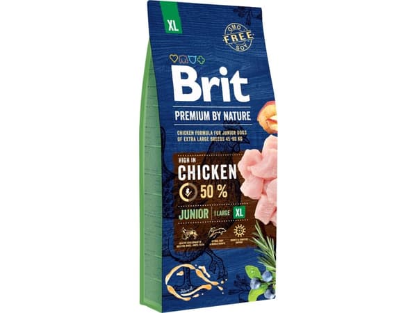 Brit Premium by Nature Junior XL, Voksen, Enorm (> 45kg), Kylling, 15 kg