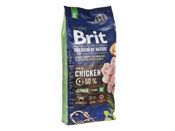 Brit Premium by Nature Junior XL, Voksen, Enorm (> 45kg), Kylling, 15 kg