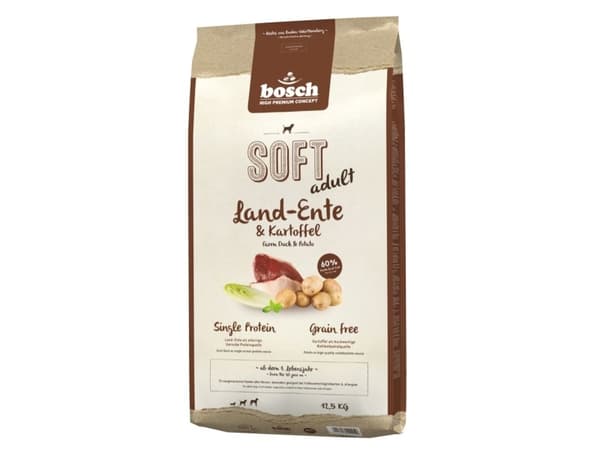 BOSCH Soft Adult Anka och potatis - torrfoder för hundar - 12,5 kg