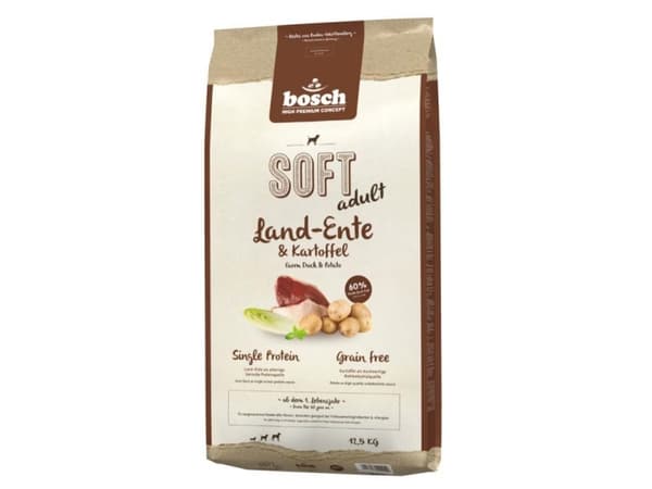 BOSCH Soft Adult Anka och potatis - torrfoder för hundar - 12,5 kg