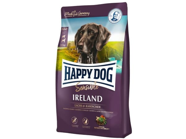 Happy Dog 3538, Vuxen, Medium (11 - 25 kg), Kanin, Lax, 12,5 kg