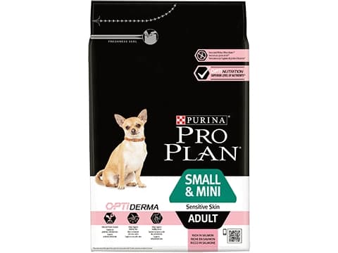 Purina Small & Mini Adult Sensitive Skin, Voksen, Mini (5 - 10kg), Laks, 700 g