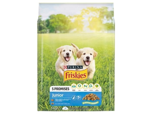FRISKIES Junior Kana vihannesten kanssa - koiran kuivaruoka - 3 kg