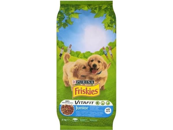 FRISKIES Junior Kana vihannesten kanssa - koiran kuivaruoka - 3 kg
