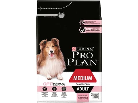Purina Medium Adult Sensitive Skin, Vuxen, Jätte (> 45kg), Lax, 14 kg
