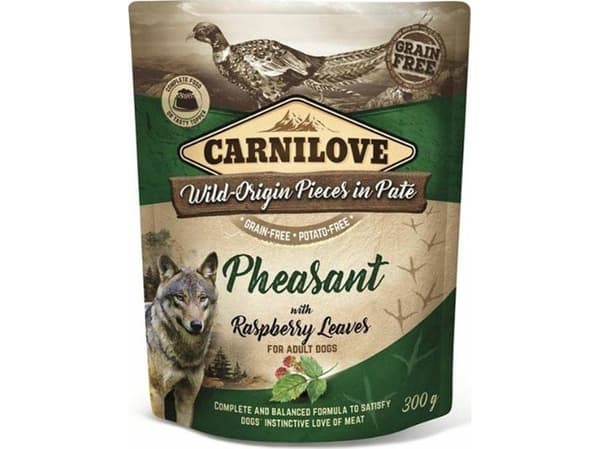 CARNILOVE Carnilove Koiranruokasäilykkeet Fasaanipatee vadelmanlehdillä 300g